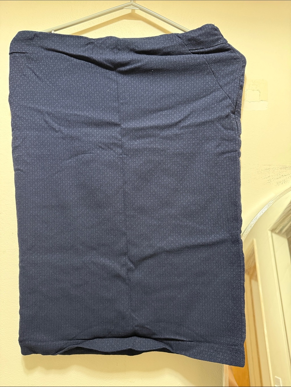 Soho Apparel Navy Textured Pencil Skirt